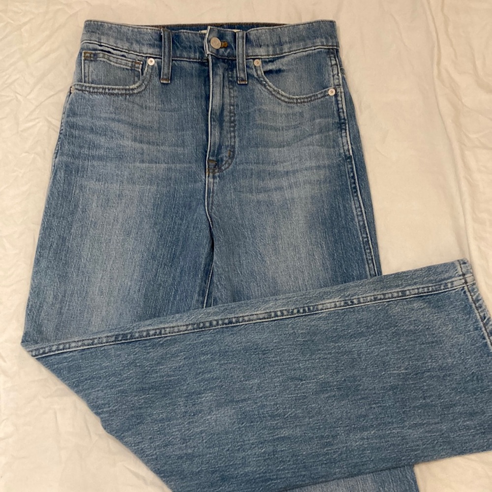 Madewell 11” High Rise Flare Light Wash Denim Jeans